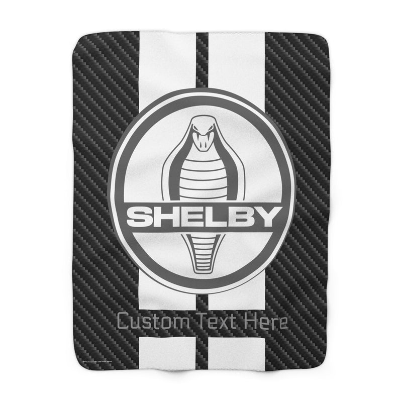 Shelby Cobra Carbon Fiber Stripe Lightweight Personalized Blanket