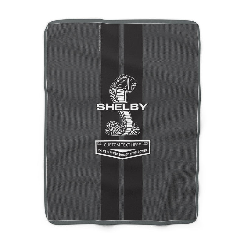 Shelby Cobra Carbon Fiber Personalized Sherpa Fleece Blanket