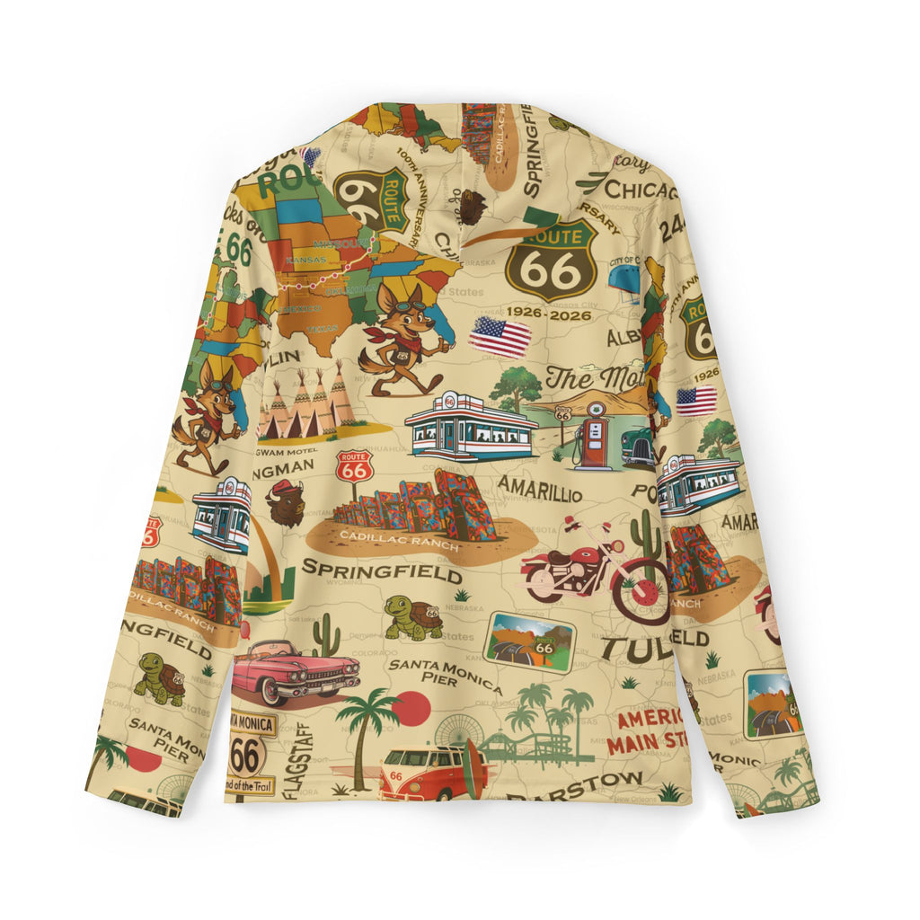 Legends of Route 66 Unisex Sports Hoodie, Cozy Warmup Pullover for Travel Lovers, Great for Gifting on Holidays and Adventures