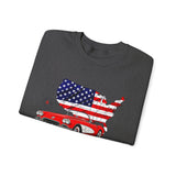 C1 Corvette American Flag Cotton Blend Sweatshirt – Legends of the Road, Perfect for the Corvette Fan
