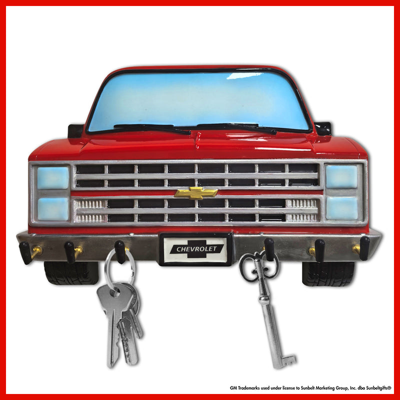 Chevrolet C10 Red Front Grill Wall Mounted 6-Hook Key Rack