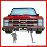 Chevrolet C10 Red Front Grill Wall Mounted 6-Hook Key Rack
