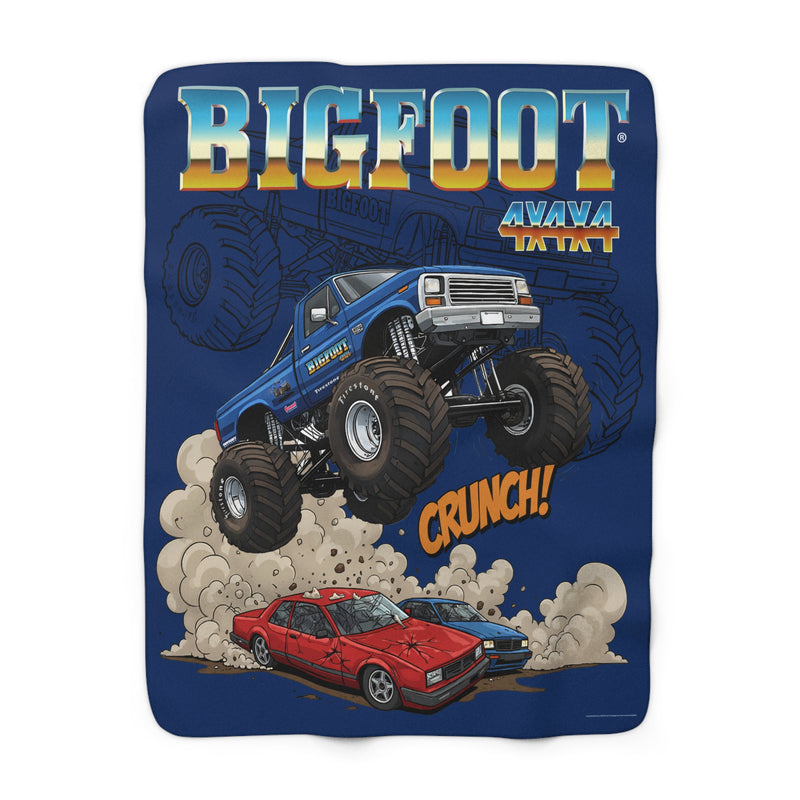BIGFOOT 4X4X4® “Crunch!” 50x60 USA‑Made Sherpa Blanket — Ultra‑Soft Plush Throw