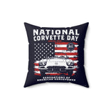 2026 National Corvette Day Limited Edition 16x16 Polyester Square Pillow- 16" x 16" (Navy or Gray)