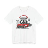 C1 Corvette Route 66 100th Anniversary Short Sleeve Tee – Legends of the Road, Perfect for the Corvette Fan