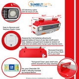 1972 Chevrolet C10 Red & White LED Wall Shelf – Tempered Glass