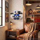 1967 Carroll Shelby GT500 Blue and White Wall Shelf, LED Lights