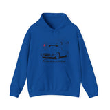 C1 Corvette Monochrome Design Cotton Blend Hooded Sweatshirt – Legends of the Road, Perfect for the Corvette Fan