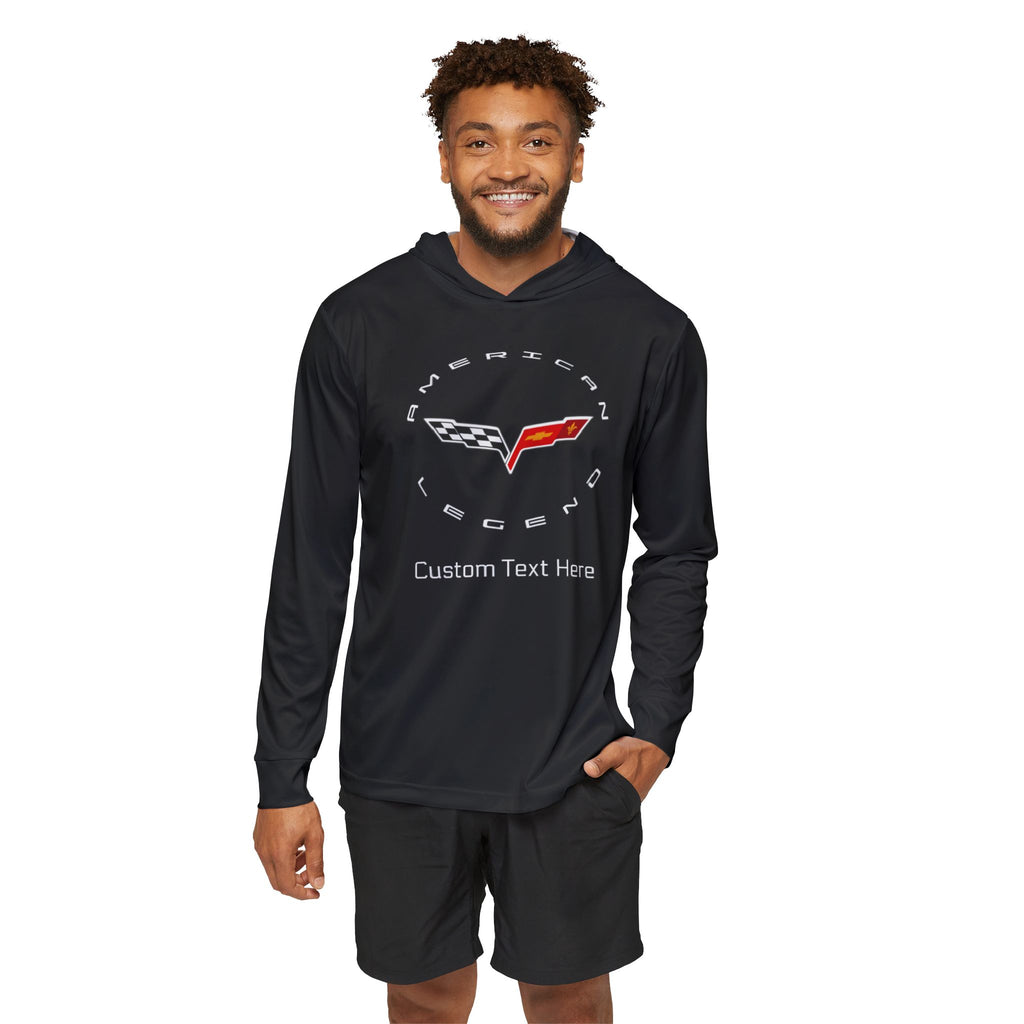 C6 Corvette Personalized Men's Moisture Wicking, SPF 50+ protection Sports Warmup Hoodie, Perfect for outdoor adventures