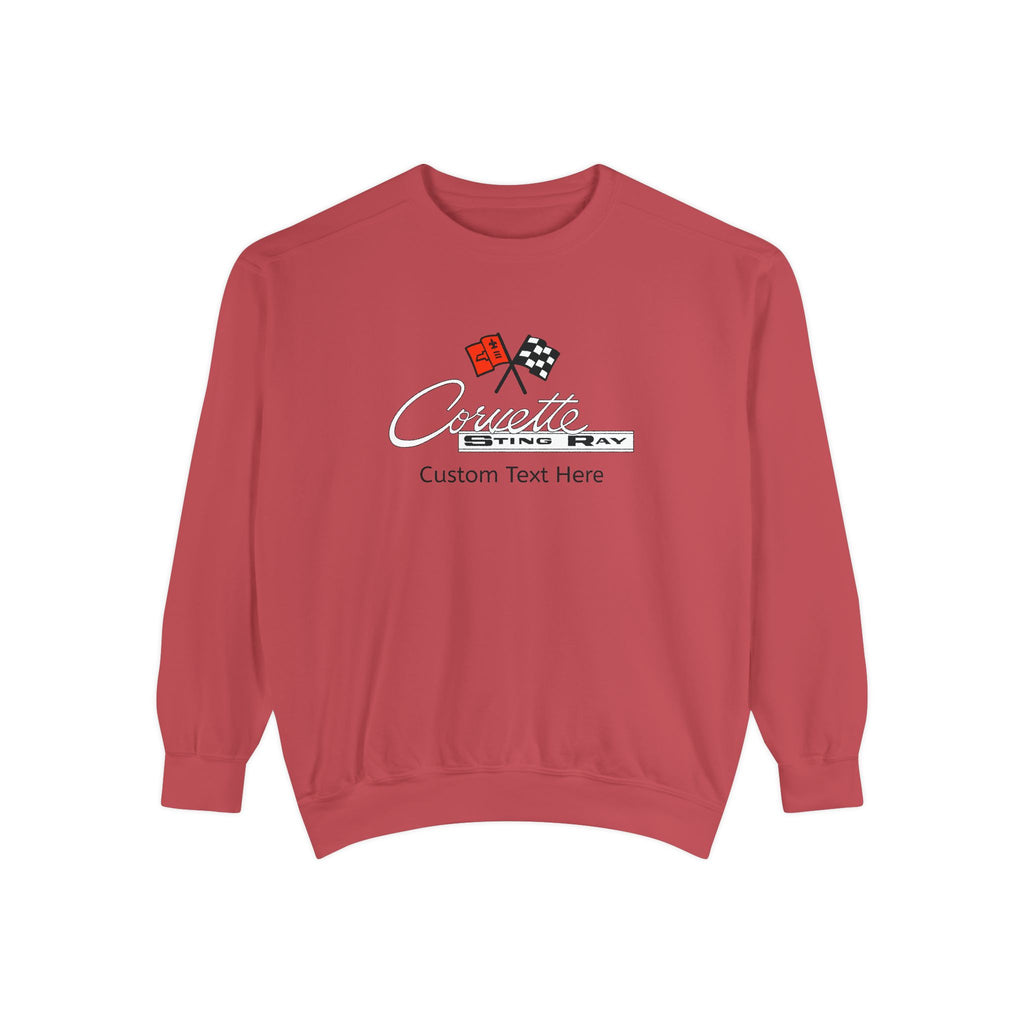 Personalized C2 Corvette Comfort Colors® Unisex Garment-Dyed Premium Sweatshirt, Cotton Blend, Relaxed Fit for Chevrolet Car Enthusiasts, Official GM Licensed Apparel, Custom Gift for Him or Her