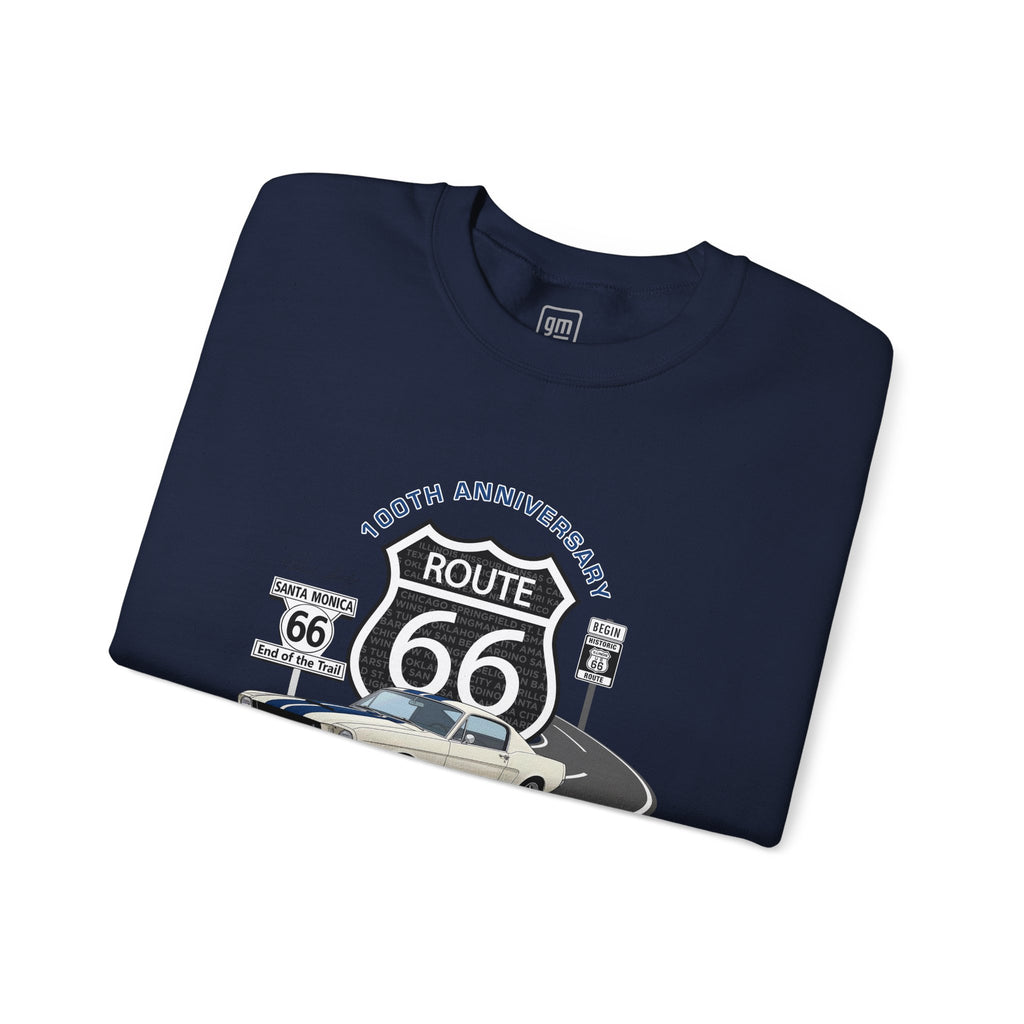 Shelby GT350 Route 66 100th Anniversary Crew Neck Sweatshirt, Bold