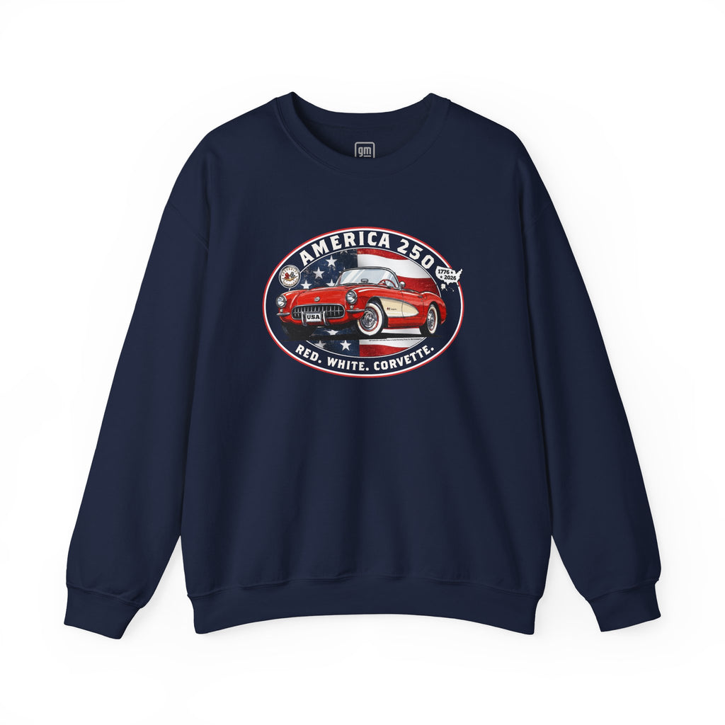 Corvette America 250 "Red. White. Corvette." Premium C1 Oval Graphic Crewneck Sweatshirt