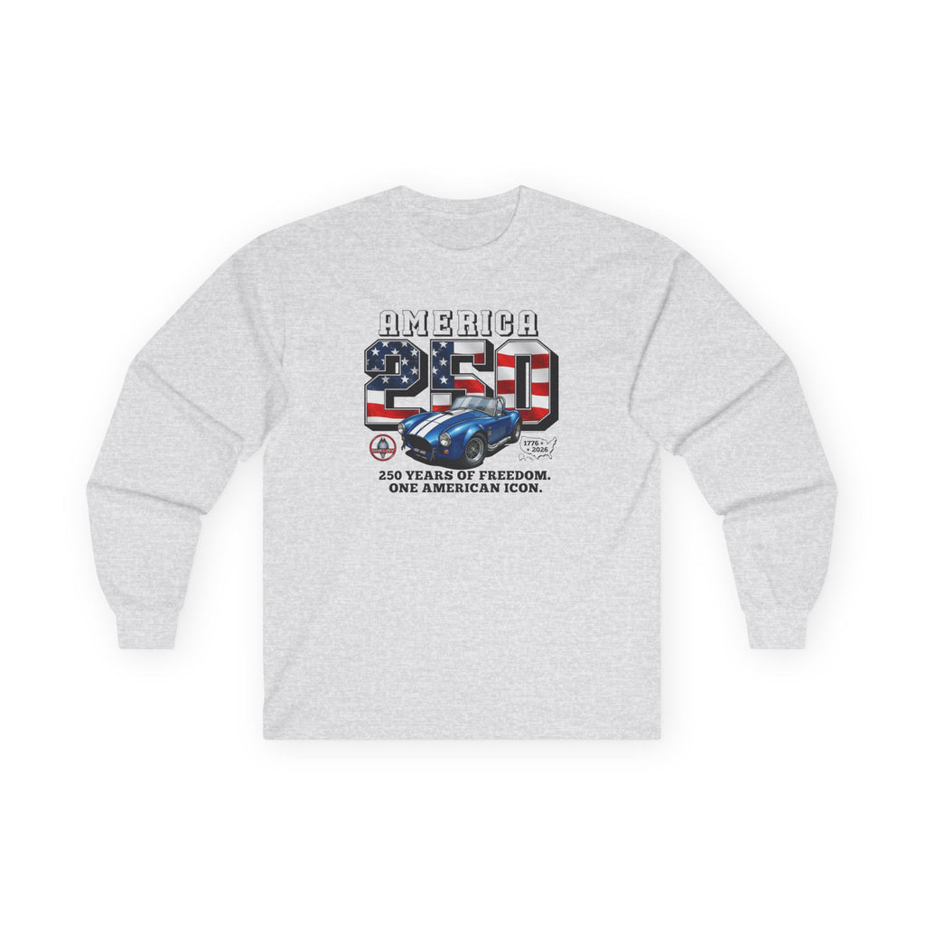 Shelby Blue Cobra 427 "250 Years of Freedom" America 250 Long-Sleeve T-Shirt