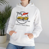 Custom C6 Corvette Hoodie, Personalized Yellow Car Color Cotton Blend Sweatshirt, Unisex Pullover for Car Lovers and Chevrolet Enthusiasts