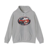 Corvette C1 "Red. White. Corvette." America 250 Oval Pullover Hoodie