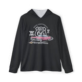 Pink Cadillac Route 66 100th Anniversary Performance Hooded Long Sleeve Shirt-Legends of Route 66