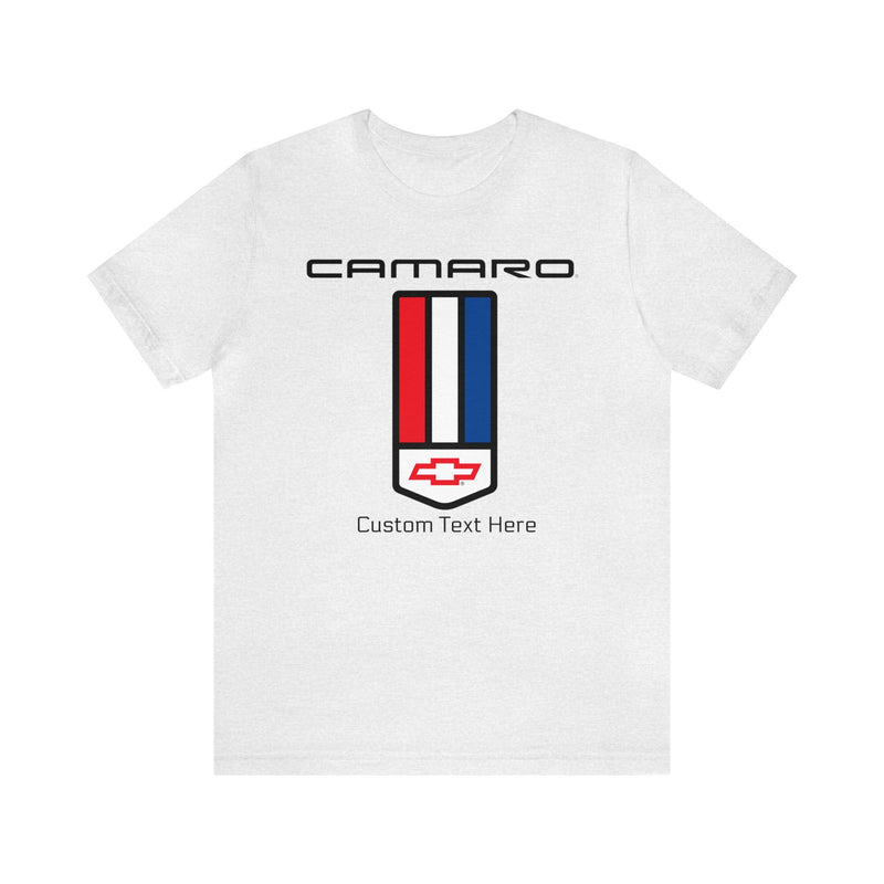 Camaro 2nd Gen 3 Stripes Bow Tie Personalized Unisex Jersey Short Sleeve T-Shirt, Custom Camaro Tee for Chevy Fans, Car Lovers, Camaro Enthusiasts