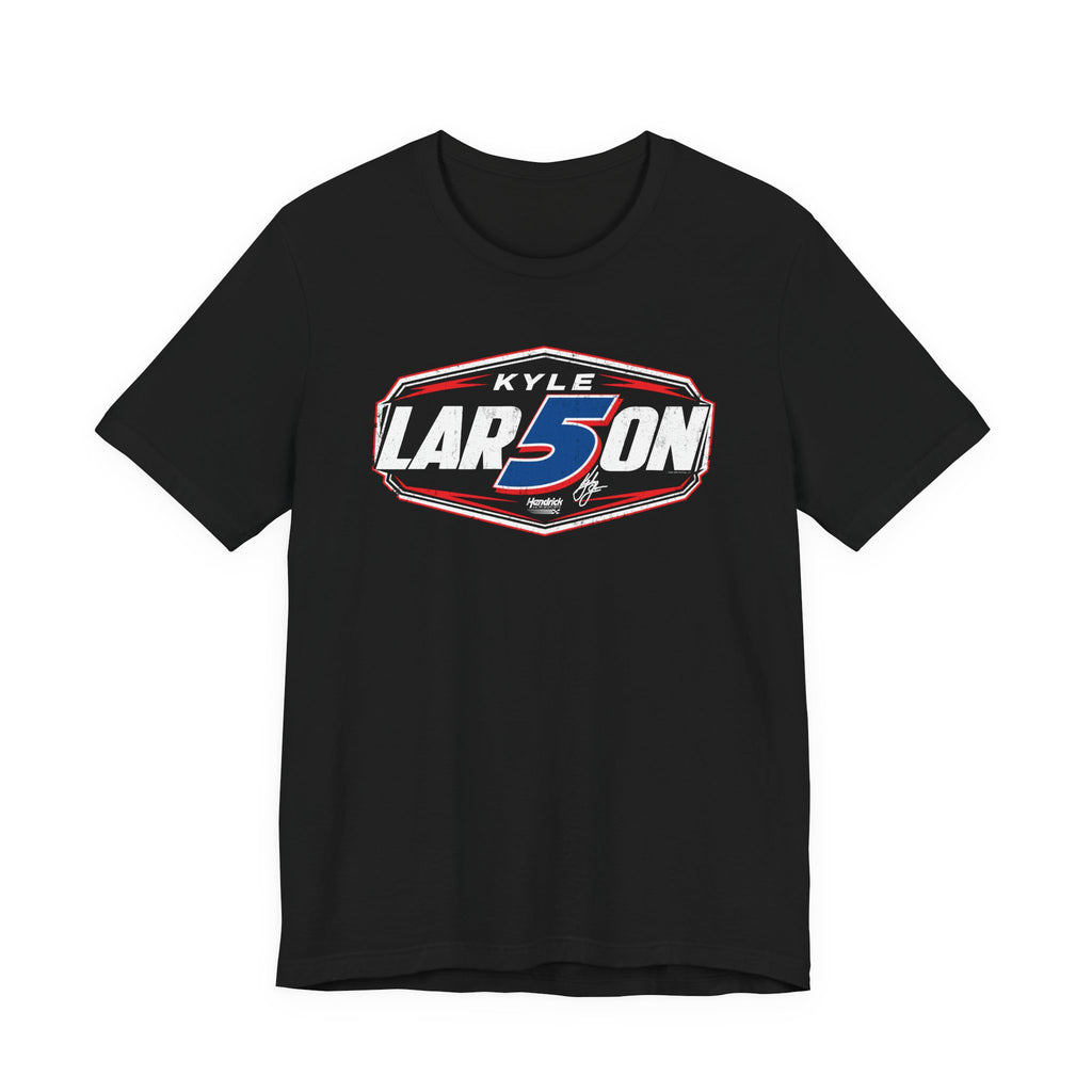 Hendrick Motorsports Kyle Larson #5 Dark Shield Signature T-Shirt