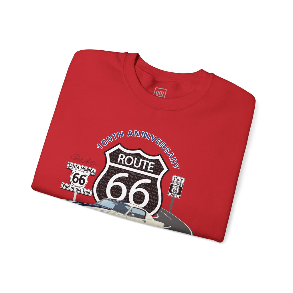 Shelby GT350 Route 66 100th Anniversary Crew Neck Sweatshirt-Legends of the Road, Shelby Fan Favorite