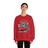 C3 Corvette Route 66 100th Anniversary Cotton Blend Sweatshirt – Legends of the Road, Perfect for the Corvette Fan