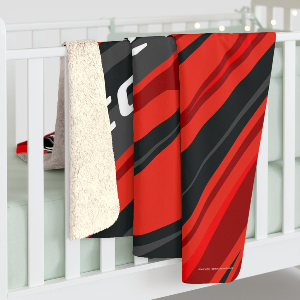 C6 racing NON-Personalized Decorative Sherpa Blanket