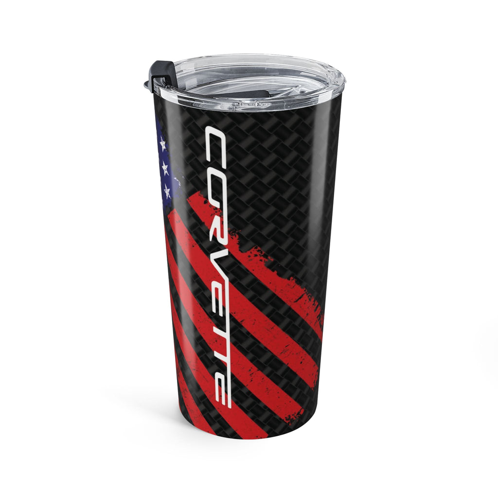 C6 Corvette Carbon Fiber American Flag 20oz Patriotic Travel Tumbler, a Fan Favorite