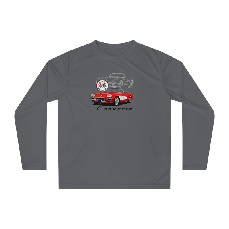 C1 Corvette Performance Long Sleeve Shirt – Classic Red Edition-Legends of the Road