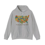 Legends of Route 66 100th Anniversary USA Map Personalized Unisex Fleece Hoodie Sweatshirt