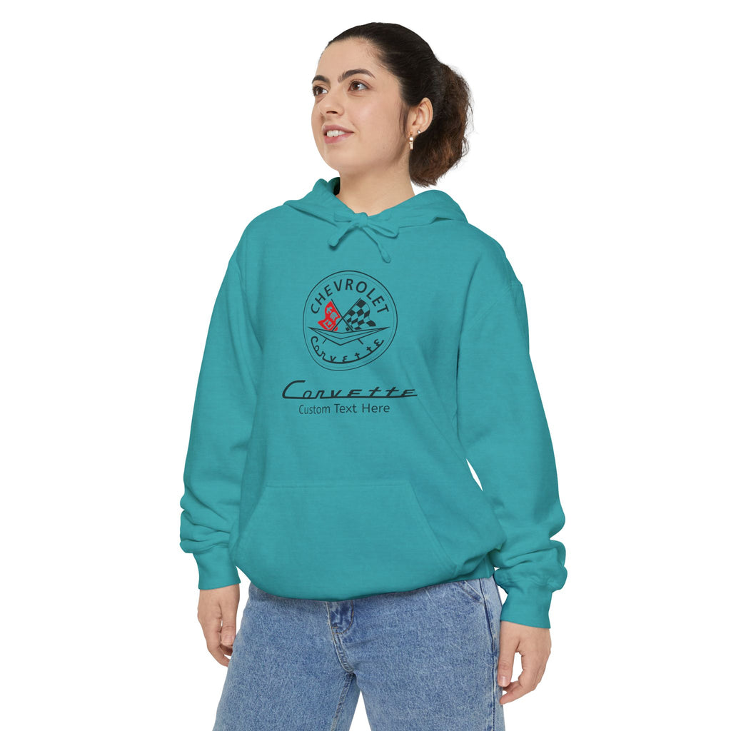 Personalized C1 Corvette Comfort Colors Hooded Sweatshirt, Customizable Premium Hoodie for Car Enthusiasts, Chevrolet Fans, and Corvette Lovers, A Signature Select Product