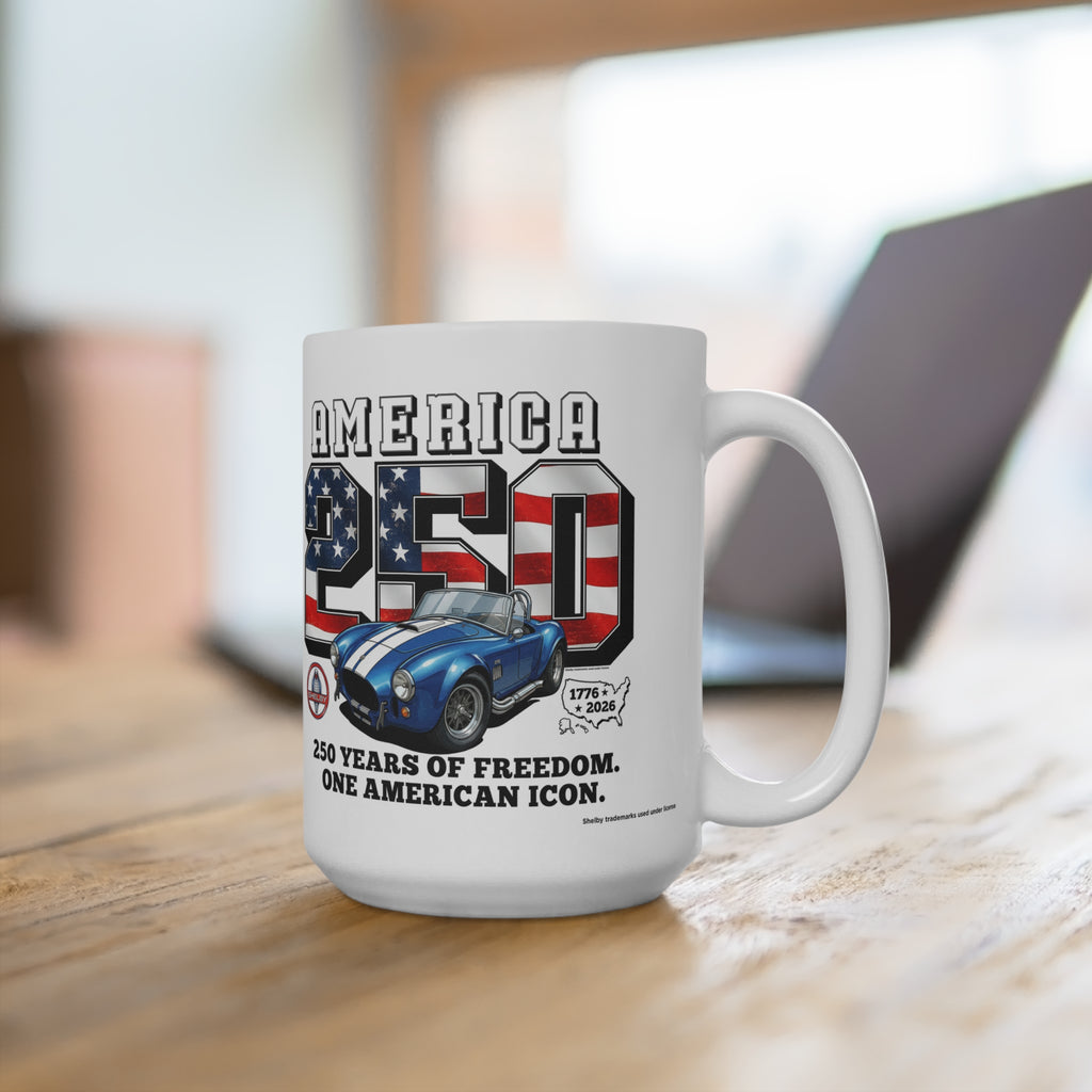 Shelby Blue Cobra 427 "One American Icon" America 250 15 oz Mug