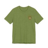 Legends of Route 66 100th Anniversary Landmark Collage Design Cotton Front and Back Printed Short Sleeve Tee