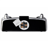 Sunbeltgifts 1957 Chevrolet Bel Air Wall Shelf, Floating Shelf, Tempered Glass, Black, 20x6.1x8 inches, Functional LED Headlights, Battery Operated, Chevy Decor, Unique Gift for Classic Car Enthusiast