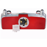 Sunbeltgifts 1957 Chevy Bel Air Wall Shelf, Floating Shelf, Red, 20x6.1x8 inches, Tempered Glass, LED Headlights, Battery Operated, Classic Car Wall Decor, Novelty Gift, Gift Idea for Car Fans