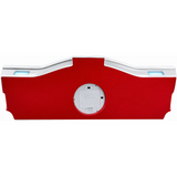 Sunbeltgifts 1970 Chevy Chevelle SS Floating Wall Shelf, Red with Black Stripes, LED Headlights, 19.5 x 6.7 x 6.7 inches, Tempered Glass, Classic Car Decor, Man Cave, Gifts for Car Enthusiasts