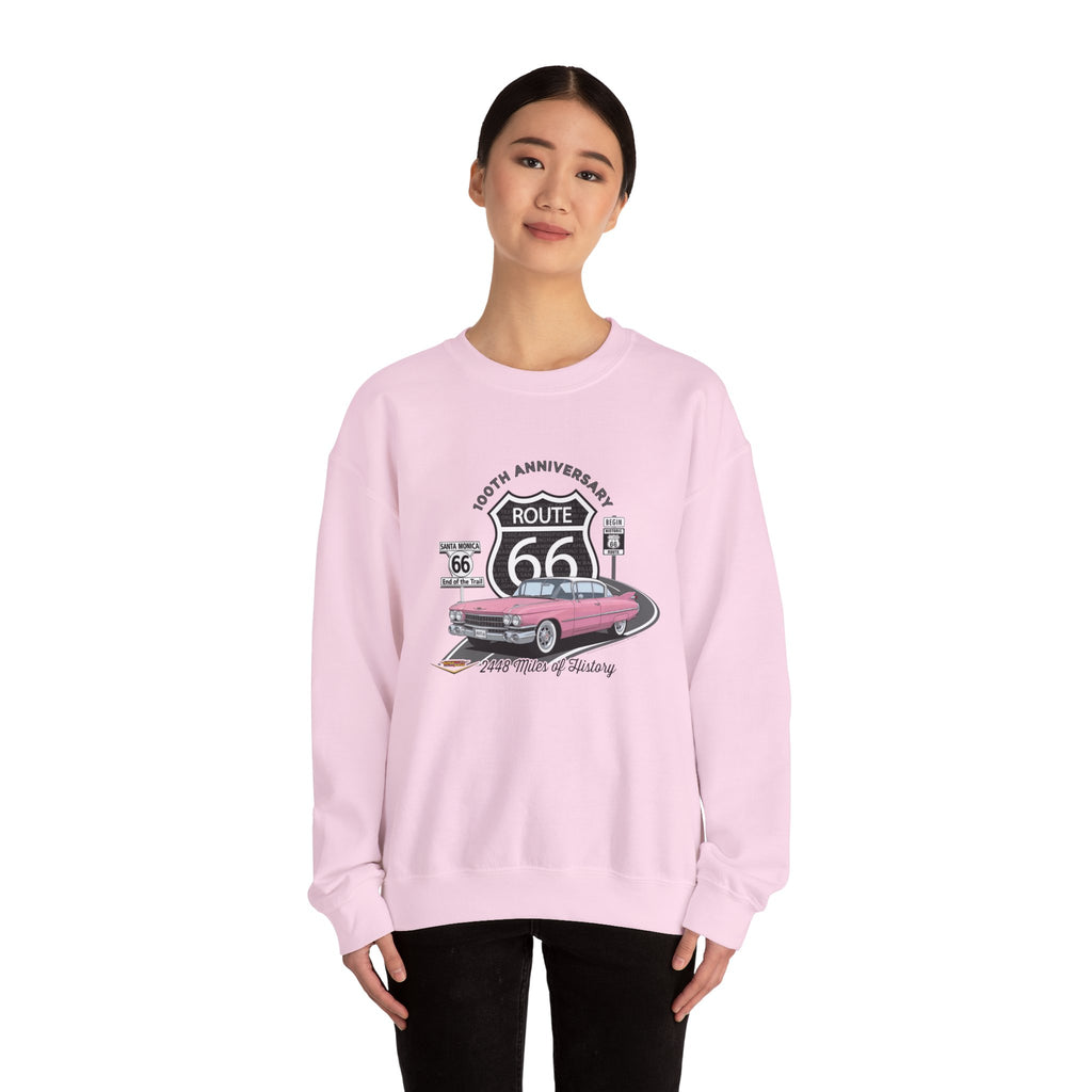 Pink Cadillac Route 66 100th Anniversary Cotton Blend Sweatshirt – Legends of the Road
