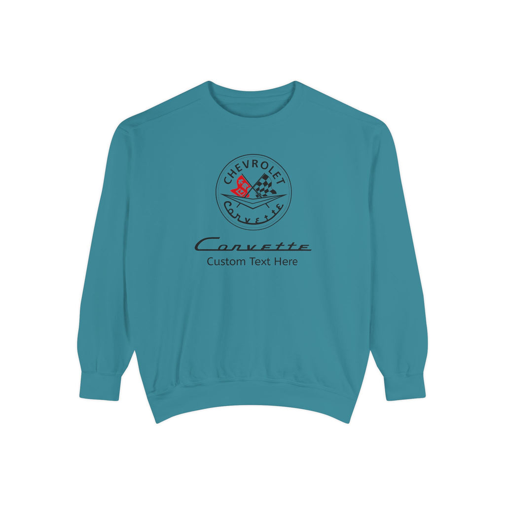 Personalized C1 Corvette Comfort Colors® Unisex Garment-Dyed Premium Sweatshirt, Relaxed Fit, Chevrolet Car Enthusiasts, Official Licensed Apparel, Custom Gift For Him Or Her