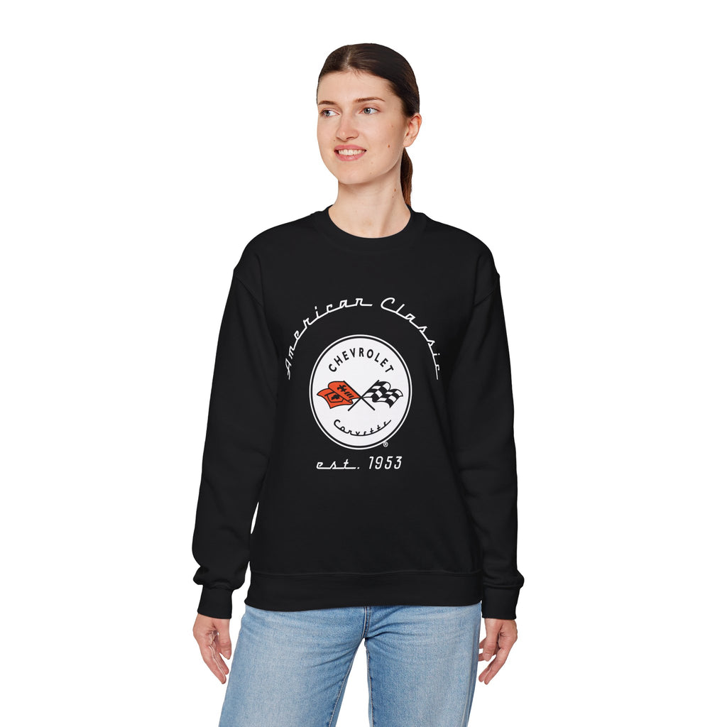 C1 Corvette Crew Neck Long Sleave Heavy Duty Sweatshirt, perfect for cool crisp days