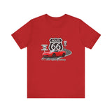 C6 Corvette Route 66 100th Anniversary Short Sleeve Tee – Legends of the Road, Perfect for the Corvette Fan