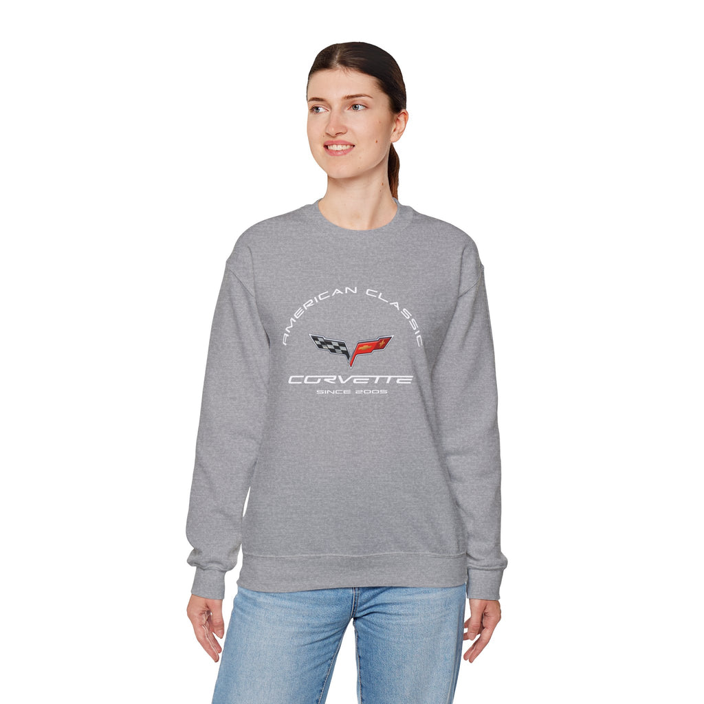 C6 Corvette Crew Neck Long Sleave Heavy Duty Sweatshirt, perfect for cool crisp days