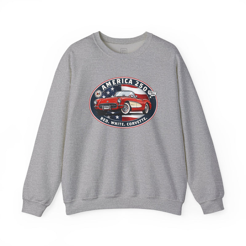 Corvette America 250 "Red. White. Corvette." Premium C1 Oval Graphic Crewneck Sweatshirt