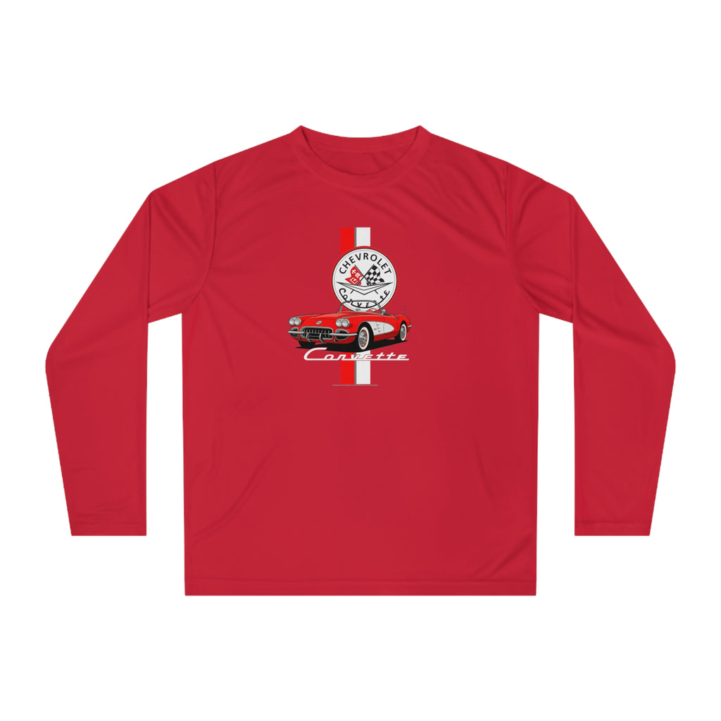 C1 Corvette Vertical Stripe Emblem Performance Shirt-Legends of the Road, Perfect for the Corvette Fan