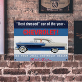 Chevrolet Bel Air  16"x12" Tin Sign – Classic Vintage Car Wall Art, Classic Muscle Car Decor for Garage, Man Cave, Bar, or Home