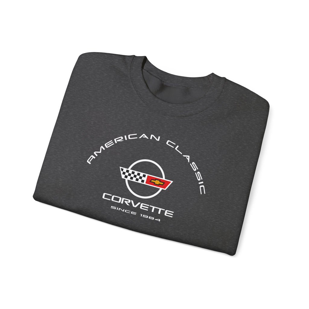 C4 Corvette Crew Neck Long Sleave Heavy Duty Sweatshirt, perfect for cool crisp days, DE