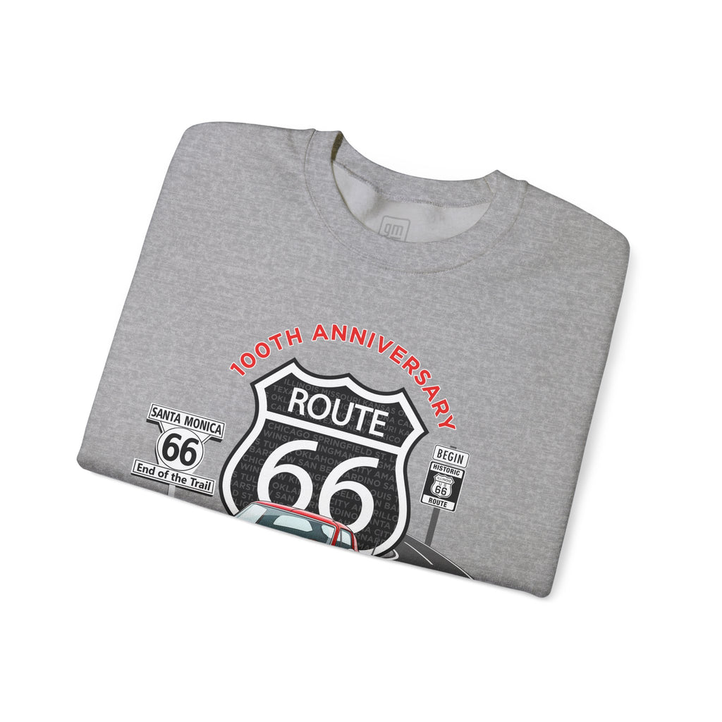 C2 Corvette Route 66 100th Anniversary Cotton Blend Sweatshirt – Legends of the Road, Perfect for the Corvette Fan