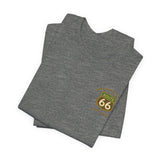 Legends of Route 66 100th Anniversary Landmark Collage Design Cotton Front and Back Printed Short Sleeve Tee