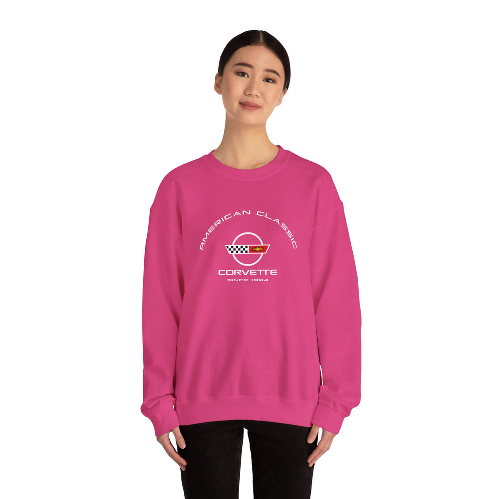 C4 Corvette Crew Neck Long Sleeve Pullover Sweatshirt, Unisex, Gift for Corvette Fans, Chevy Car Enthusiasts