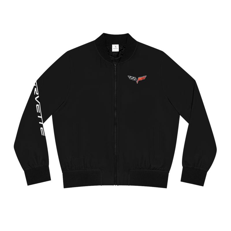 Corvette C6 Women's Black Bomber Jacket