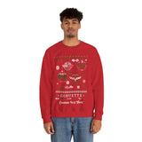 Corvette Personalized Ugly Christmas  Crewneck Sweatshirt