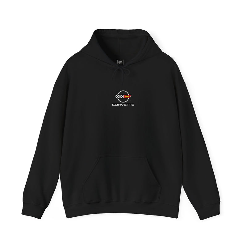 Corvette C4 Embroidered Logo Heavy Blend Hooded Sweatshirt - Classic Fit Hoodie for Men & Women – Soft, Warm, Stylish Pullover for Everyday Wear