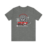 C1 Corvette Route 66 100th Anniversary Short Sleeve Tee – Legends of the Road, Perfect for the Corvette Fan